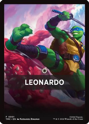 Leonardo Theme Card (TMC-001) - Commander: Teenage Mutant Ninja Turtles