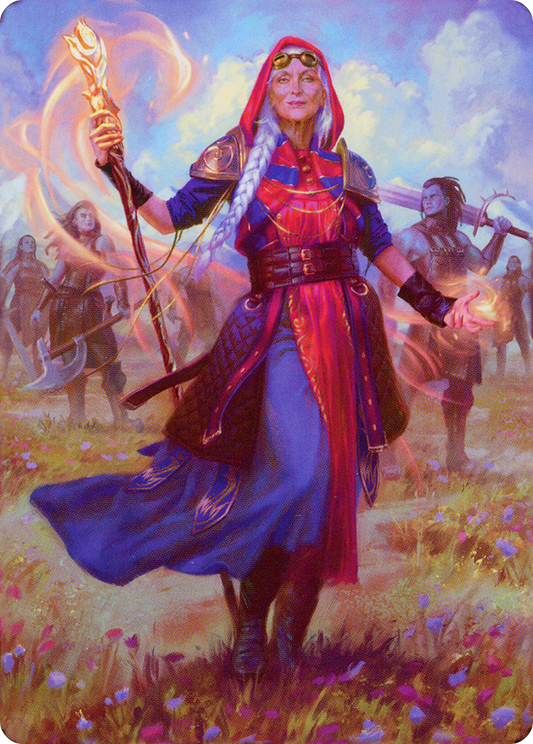 Jaya, Fiery Negotiator // Jaya, Fiery Negotiator (ADMU-034) - Dominaria United Art Series (Borderless)