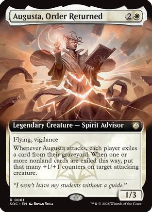 Augusta, Order Returned (Extended Art) (SOC-061) - Commander: Secrets of Strixhaven