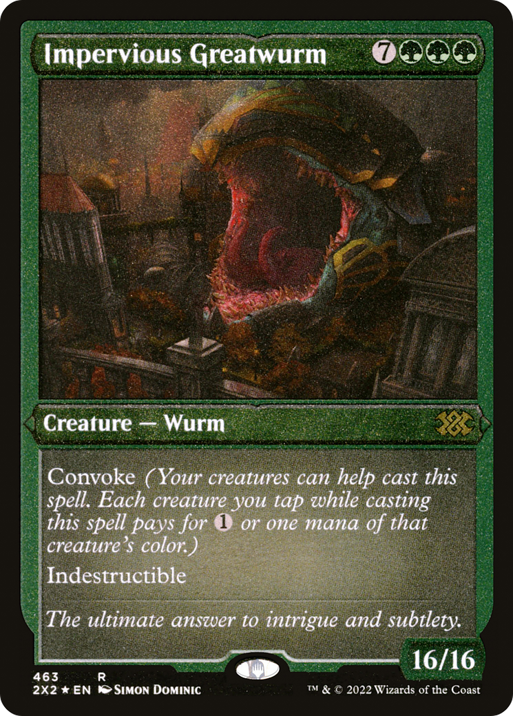 Impervious Greatwurm (Foil Etched) [Double Masters 2022]