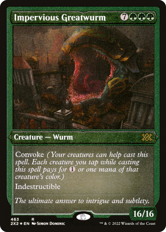 Impervious Greatwurm (Foil Etched) [Double Masters 2022]