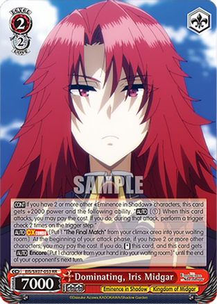 Dominating, Iris Midgar (EIS/SX07-053) - The Eminence in Shadow