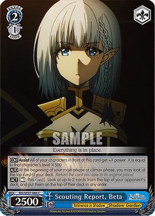 Scouting Report, Beta (EIS/SX07-066) - The Eminence in Shadow