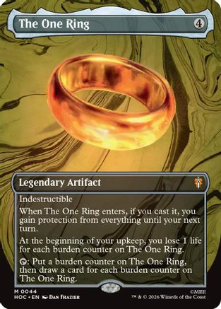 The One Ring (Borderless) (HOC-044) - The Hobbit: Eternal-Legal Foil