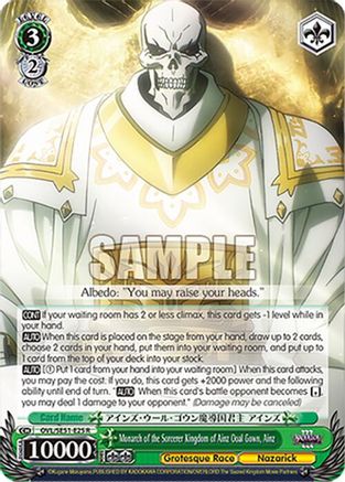 Monarch of the Sorcerer Kingdom of Ainz Ooal Gown, Ainz (OVL/SE51-E25 R) - Nazarick: Tomb of the Undead Vol.3 Extra Booster
