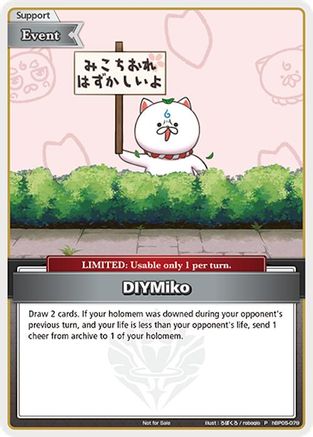 DIYMiko (P) (Alternate Art: 35P Sign) (hBP05-079) - hololive OFFICIAL CARD GAME Promos Foil