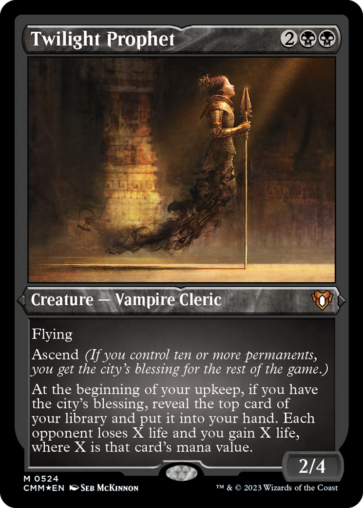 Twilight Prophet (CMM-524) - Commander Masters Etched Foil