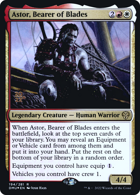 Astor, Bearer of Blades [Dominaria United Prerelease Promos]