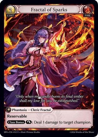 Fractal of Sparks (Curio Foil) (012) - Supporter Pack 4 Foil