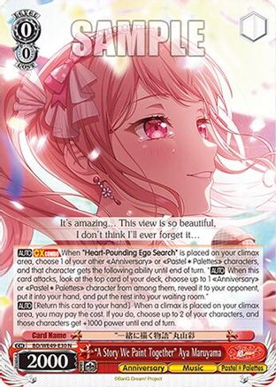 "A Story We Paint Together" Aya Maruyama (BD/WE49-E30) - BanG Dream! 10th Anniversary! Premium Booster
