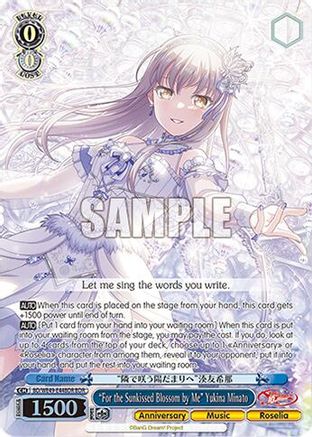 "For the Sunkissed Blossom by Me" Yukina Minato (BDR) (BD/WE49-E44BDR) - BanG Dream! 10th Anniversary! Premium Booster