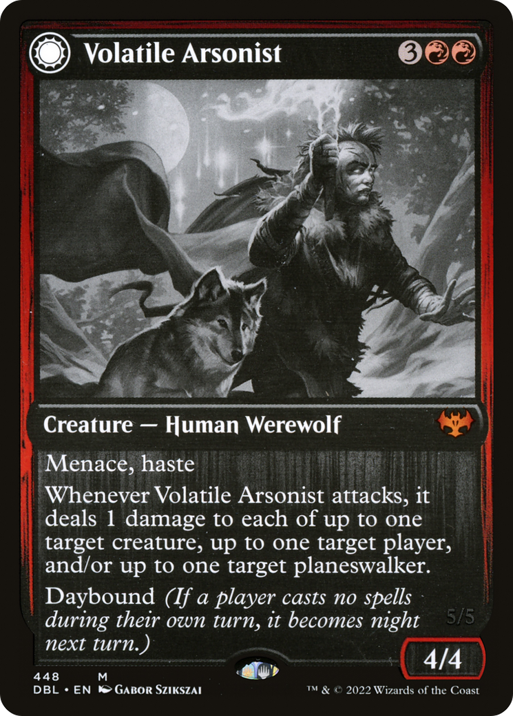 Volatile Arsonist // Dire-Strain Anarchist [Innistrad: Double Feature]