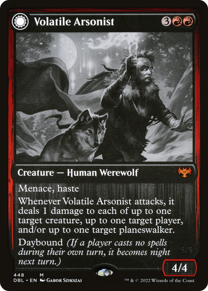Volatile Arsonist // Dire-Strain Anarchist [Innistrad: Double Feature]