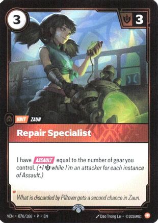 Repair Specialist (076/166) - Riftbound Organized Play Promotional Cards Foil