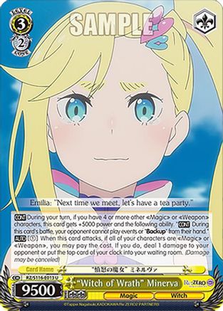 "Witch of Wrath" Minerva (RZ/S116-E013) - Re:ZERO -Starting Life in Another World- Vol.3