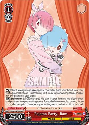 Pajama Party, Ram (RZ/S116-E064) - Re:ZERO -Starting Life in Another World- Vol.3