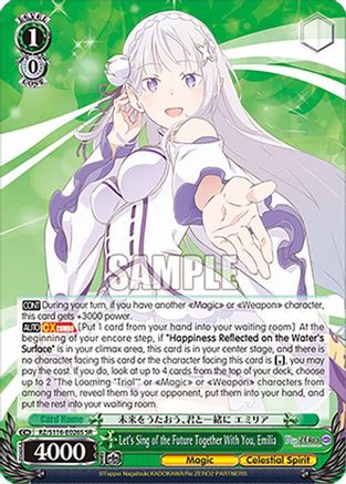 Let's Sing of the Future Together With You, Emilia (SR) (RZ/S116-E026S) - Re:ZERO -Starting Life in Another World- Vol.3
