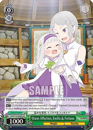 Warm Affection, Emilia & Fortuna (SR) (RZ/S116-E028S) - Re:ZERO -Starting Life in Another World- Vol.3