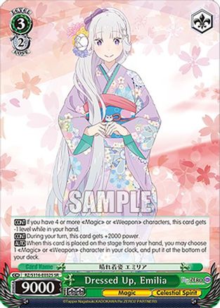 Dressed Up, Emilia (SR) (RZ/S116-E032S) - Re:ZERO -Starting Life in Another World- Vol.3
