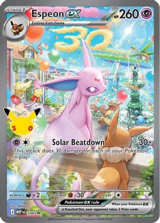 Espeon ex 108  - Holofoil ME Mega Evolution Promo - Promo