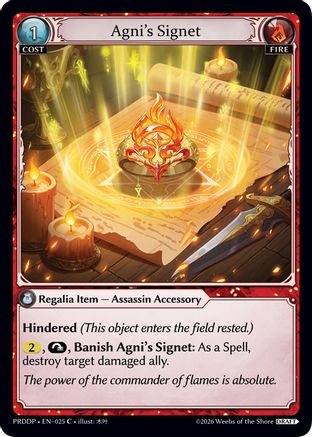 Agni's Signet (025) - asphodelparadise Draft Pack