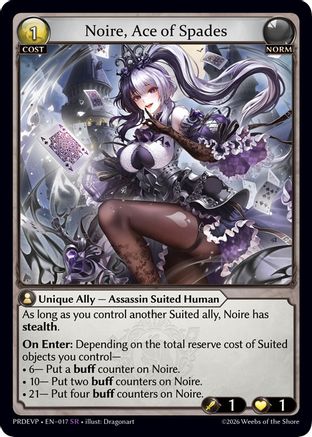Noire, Ace of Spades (017) - asphodelparadise Event Pack Foil