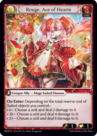 Rouge, Ace of Hearts (021) - asphodelparadise Event Pack Foil