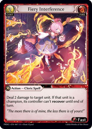 Fiery Interference (007) - asphodelparadise Grimoire Foil