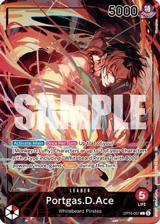 Portgas.D.Ace (Official Playmat - Flame-Flame Fruit Coliseum Edition) (OP16-001) - One Piece Promotion Cards Foil