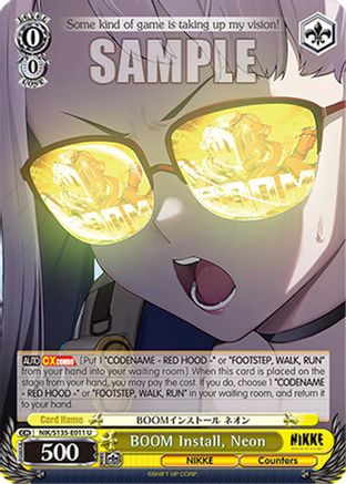BOOM Install, Neon (NIK/S135-E011) - GODDESS OF VICTORY: NIKKE Vol.2