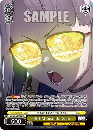 BOOM Install, Neon (SR) (NIK/S135-E011S) - GODDESS OF VICTORY: NIKKE Vol.2