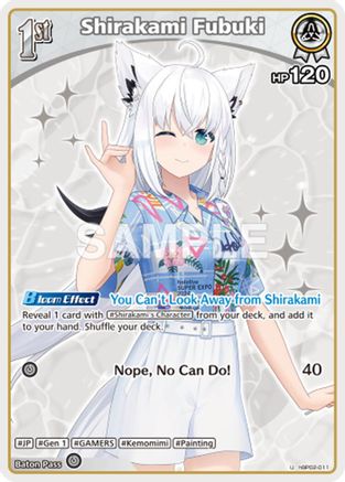 Shirakami Fubuki (U) (hBP02-011) - Extra Booster Summer hologram