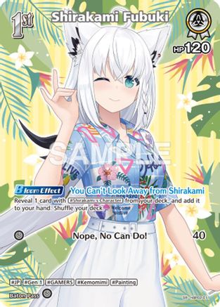 Shirakami Fubuki (SR) (hBP02-011) - Extra Booster Summer hologram Foil