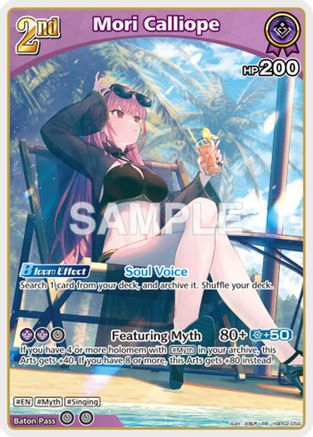 Mori Calliope (RR) (hBP02-059) - Extra Booster Summer hologram Foil