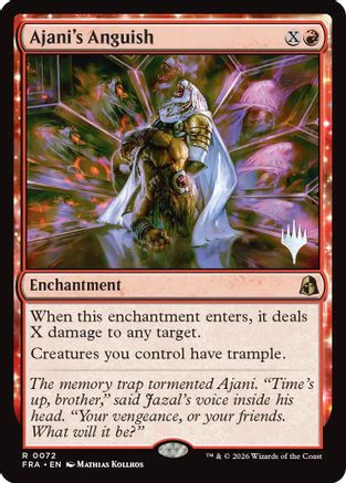 Ajani's Anguish (PPFRA-072) - Promo Pack: Reality Fracture Foil