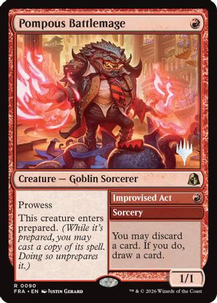 Pompous Battlemage (PPFRA-090) - Promo Pack: Reality Fracture Foil
