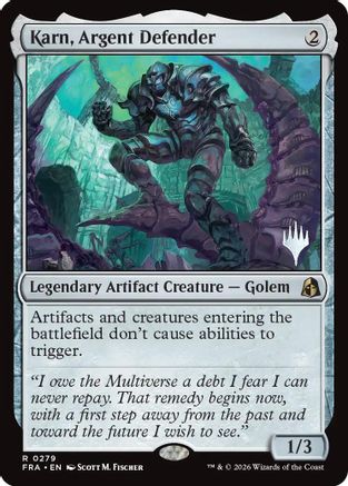 Karn, Argent Defender (PPFRA-279) - Promo Pack: Reality Fracture Foil