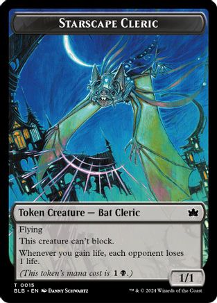 Standard Cleric // Clue Double-Sided Token (SOS-15 // 14) - Secrets of Strixhaven