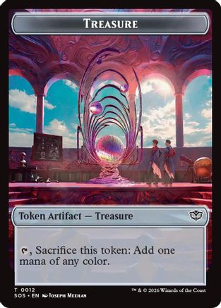 Treasure // Clue Token Double-Sided Token (SOS-12 // 14) - Secrets of Strixhaven Foil