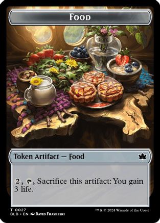 Food // Clue Token Double-Sided Token (SOS-27 // 14) - Secrets of Strixhaven Foil