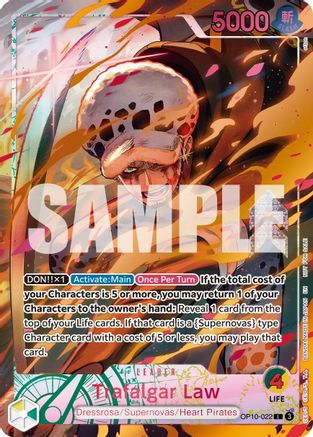 Trafalgar Law (Flame-Flame Fruit Coliseum) (OP10-022) - One Piece Promotion Cards Foil