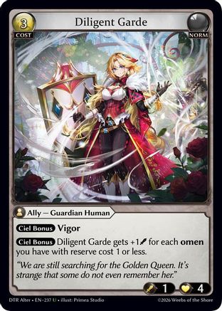 Diligent Garde (237) - Distorted Reflections Alter Edition