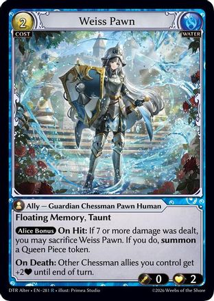 Weiss Pawn (281) - Distorted Reflections Alter Edition Foil
