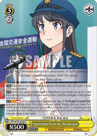 Superintendent for the Day, Mai Sakurajima (SBY/W136-E020) - Rascal Does Not Dream of Santa Claus