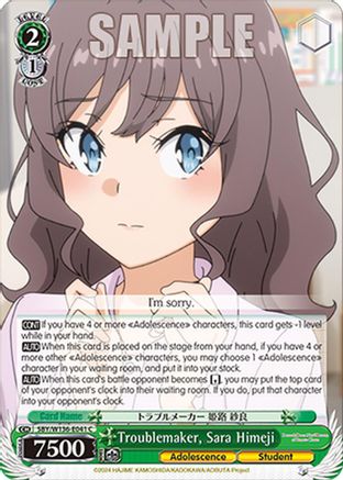 Troublemaker, Sara Himeji (SBY/W136-E041) - Rascal Does Not Dream of Santa Claus