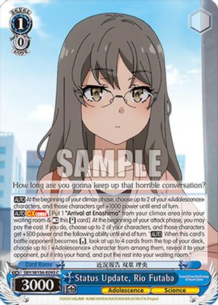 Status Update, Rio Futaba (SBY/W136-E093) - Rascal Does Not Dream of Santa Claus
