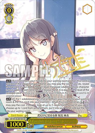 A Face Only for You, Mai Sakurajima (SEC) (SBY/W136-E001EX) - Rascal Does Not Dream of Santa Claus