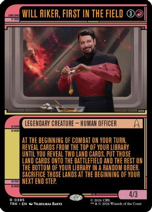 Will Riker, First in the Field (Showcase) (TRK-385) - Star Trek Foil