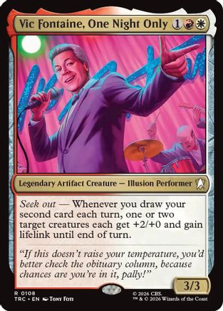 Vic Fontaine, One Night Only (Surge Foil) (TRC-108) - Commander: Star Trek Foil