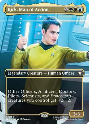 Kirk, Man of Action (Borderless) (TRC-180) - Commander: Star Trek Foil